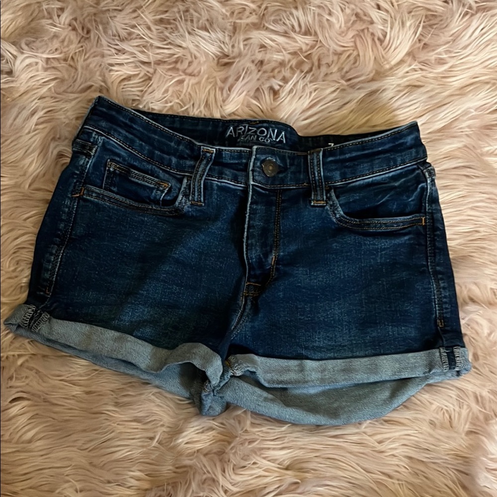 Arizona Jean Company Blue Jean Shorts with Cuffed Hem